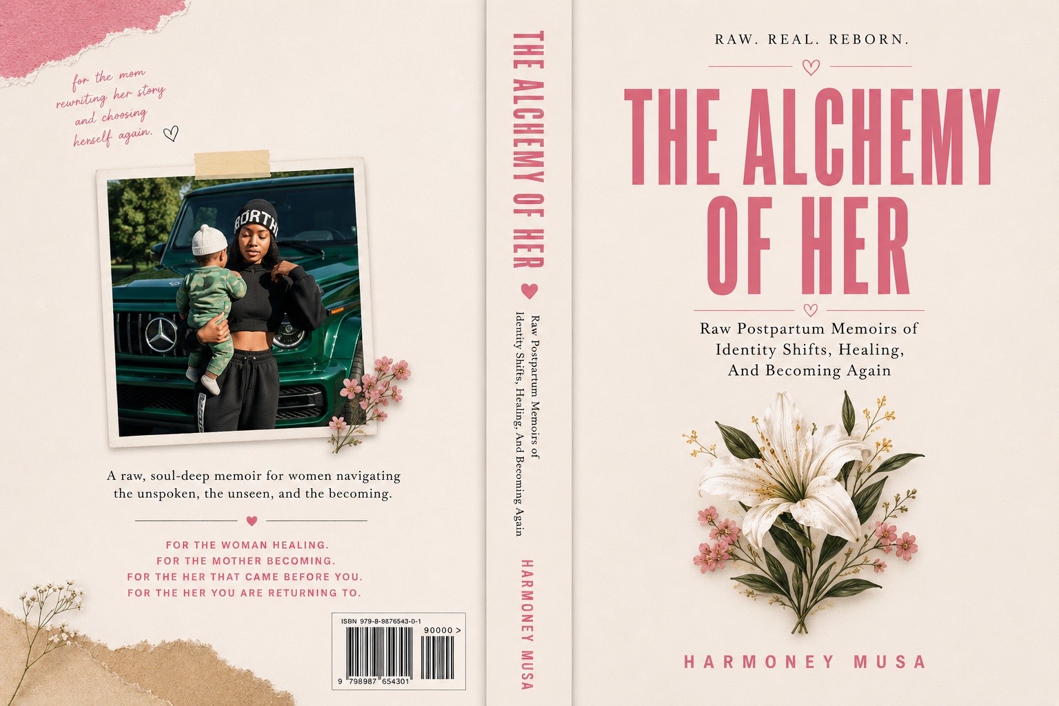 The Alchemy of Her by Harmoney Musa — full book cover mockup