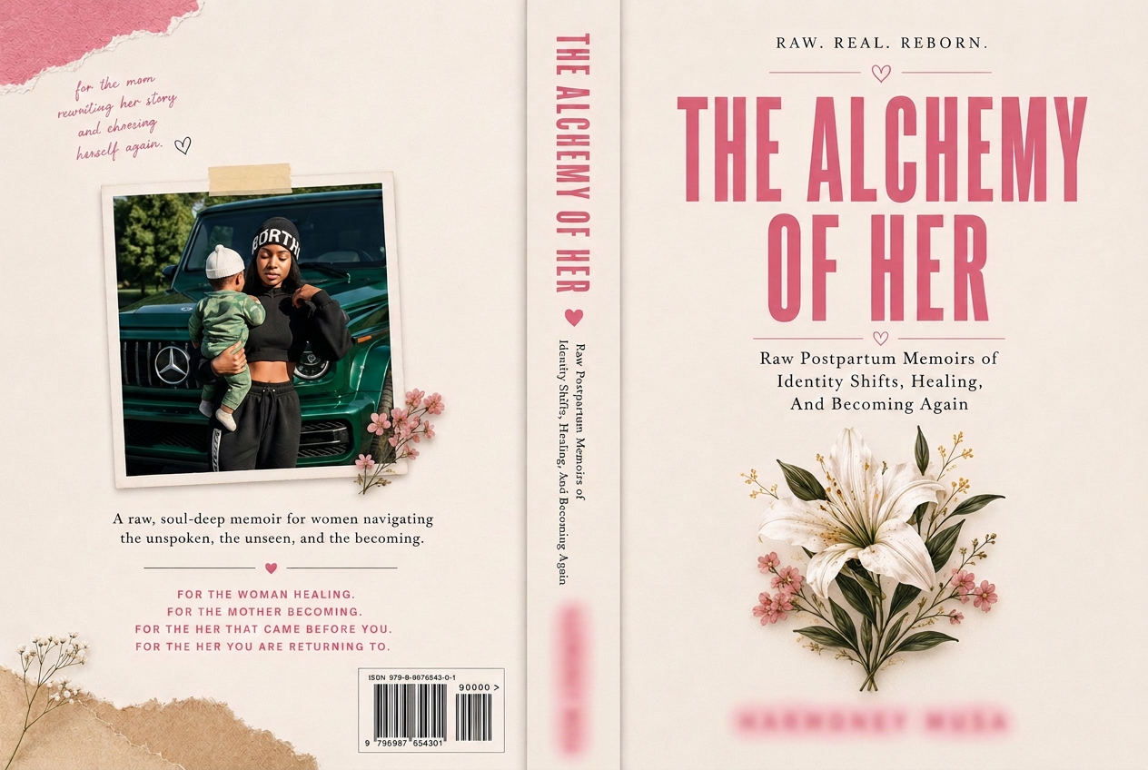The Alchemy of Her by Harmoney Musa — full book cover mockup