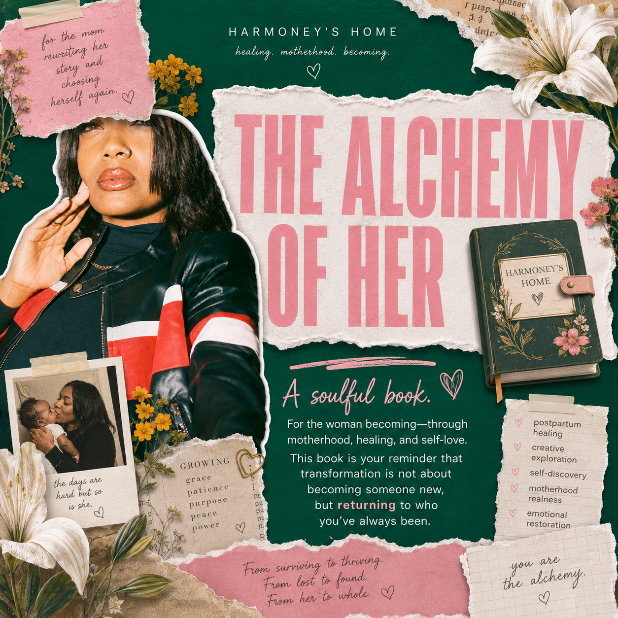 The Alchemy of Her — collage cover with Harmoney